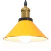 vidaXL Pendant Lamp Height Adjustable E27 Gloss Yellow Ø 22 cm Metal