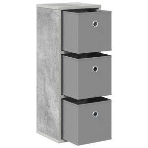 vidaXL Sideboard with Drawer Concrete Grey 25.5 x 22 x 69.5 cm