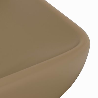 vidaXL Luxury Basin Rectangular Matt Cream 71x38 cm Ceramic