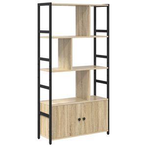 vidaXL Bookshelf Sonoma Oak 80 x 30 x 155.5 cm Engineered Wood