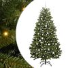 vidaXL Artificial Christmas Tree Green 210 cm PVC and Metal