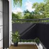 vidaXL Balcony Screen Black 90 x 200 cm PU coated oxford alu
