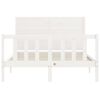 vidaXL Bed Frame without Mattress White 140x190 cm Solid Wood Pine