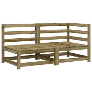 vidaXL Garden Sofa 2-Seater Impregnated Wood Pine