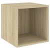 vidaXL Wall Cabinets 4 pcs Sonoma Oak 37x37x37 cm Engineered Wood