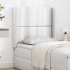 vidaXL Headboard Ear White PVC