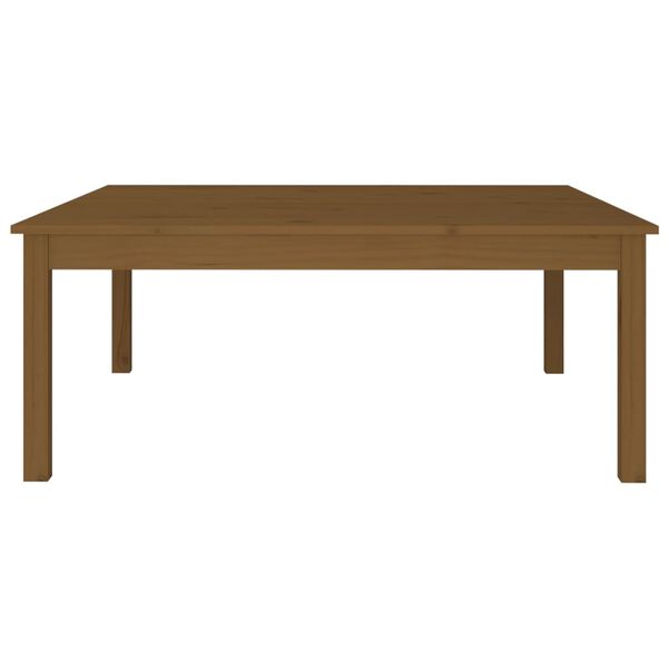 vidaXL Coffee Table Honey Brown 100x100x40 cm Solid Wood Pine