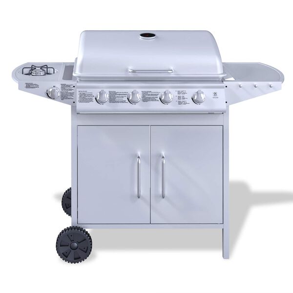 vidaXL Outdoor Grills Silver Stainless Steel