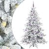 vidaXL Artificial Hinged Christmas Tree White 180 cm PVC and Steel