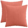 vidaXL Cushion Cover 2 pcs HEERLEN Red Orange 50 x 50 cm Corduroy