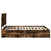vidaXL Bed Frame with Headboard Smoked Oak 150 x 200 cm Engineer Wood