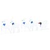 vidaXL LED Reindeers 5 pcs White 43 x 18 x 66 cm Fabric
