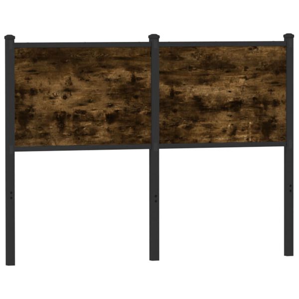 vidaXL Headboard Smoked Oak 120 cm Engineered Wood and Steel