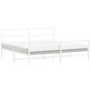 vidaXL Metal Bed Frame without Mattress with Footboard&nbsp;White 193x203cm