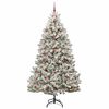 vidaXL Artificial Christmas Tree Green and White 240 cm PVC and Metal