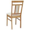 vidaXL Dining Chair 2 pcs Natural and Light Solid Rubber Wood