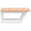 vidaXL Basin Shelf Wall Mounted Steel and Solid Wood Beech