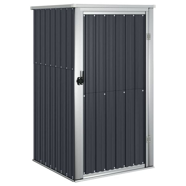 vidaXL Garden Tool Shed Anthracite 88x89x161 cm Galvanised Steel