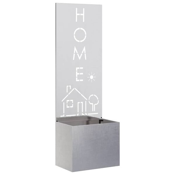 vidaXL Garden Privacy Screen Sliver 50 x 140 cm Stainless steel