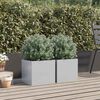 vidaXL Planters 2 pcs Silver 32x30x29 cm Galvanised Steel