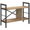 vidaXL Bookshelf 3-Tier 75 x 30 x 58.5 cm Engineered Wood Artisan Oak