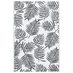 vidaXL Outdoor Carpet ARAKIL White and Black 120x180 cm PP