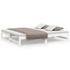 vidaXL Pull-out Day Bed without Mattress White 2x(90x190) cm