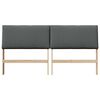 vidaXL Upholstered Headboard Dark Grey 180 cm Solid Pine Wood
