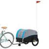 vidaXL Bike Trailer Black and Blue 45 kg Iron