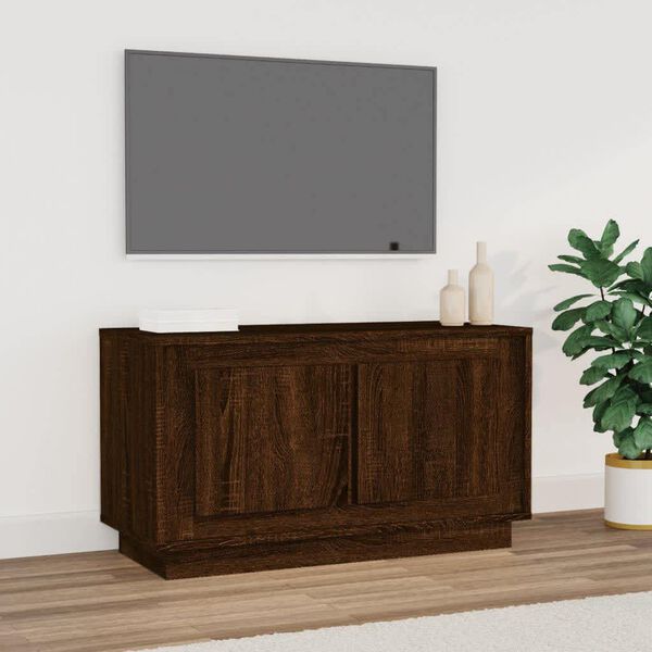 vidaXL TV Cabinet Brown Oak 80x35x45 cm Engineered Wood