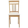 vidaXL Dining Chair 2 pcs Natural and Light Solid Rubber Wood