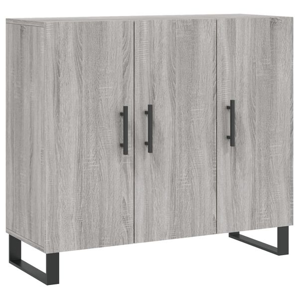 vidaXL Sideboard Grey Sonoma 90x34x80 cm Engineered Wood