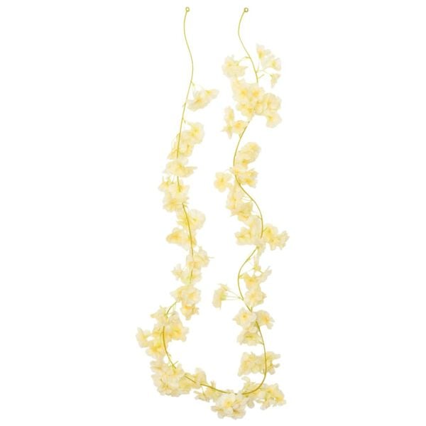 vidaXL Flower Garlands 6 pcs Champagne 180 cm