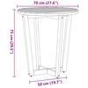 vidaXL Garden Side Table Round Ø70x75 cm Solid Wood Acacia