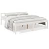 vidaXL Senior Bed without Mattress White 200x200cm Solid Wood Pine