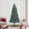 vidaXL Artificial Pre-lit Christmas Tree with Ball Set Green 210 cm