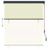 vidaXL Outdoor Roller Blind 140x250 cm Cream