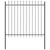 vidaXL Garden Fence 2 pcs Grey 3.4 x 1.5 m Powder-coated Steel