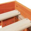 vidaXL Bed Frame without Mattress Wax Brown 135x190 cm Double Solid Wood Pine