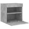 vidaXL TV Wall Cabinet with LED Lights Concrete Grey 40x30x40 cm