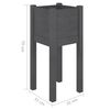 vidaXL Garden Planter Grey 31x31x70 cm Solid Pinewood