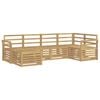 vidaXL Outdoor Sofa Set 6 pcs White Polyester
