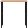 vidaXL Workbench 100x60x(71.5-98) cm Solid Wood Beech Rectangular