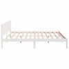 vidaXL Bed Frame White 200 x 200 cm Solid Pine wood
