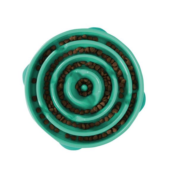 Outward Hound Slow Feeder for Dogs Slo Bowl Drop Teal 1578
