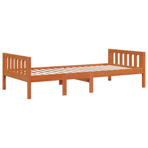 vidaXL Children's Bed without Mattress Wax Brown 75x190 cm Solid Wood Pine