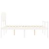 vidaXL Senior Bed without Mattress White 140x190 cm Solid Wood