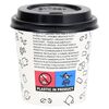 vidaXL Coffee Paper Cups with Lids 120 ml 250 pcs White and Black
