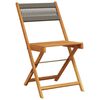 vidaXL Folding Garden Chairs 8 pcs Grey Solid Wood Acacia