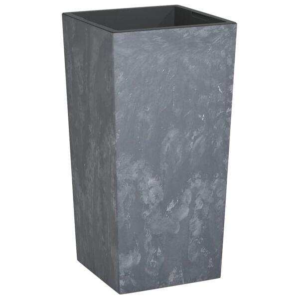 vidaXL Planter with Removable Inner Grey 21/49 L PP Concrete Look